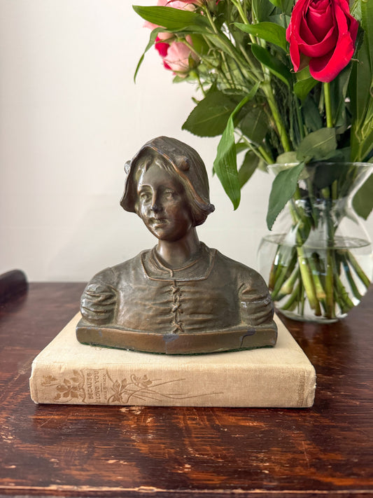 Cast Metal Beatrice Bust