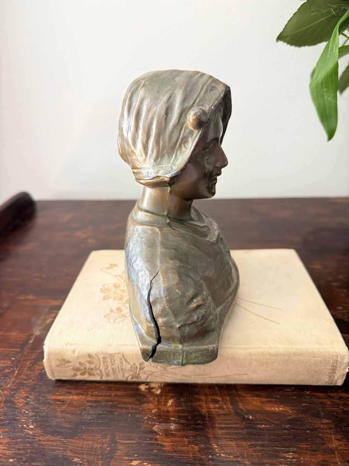 Cast Metal Beatrice Bust
