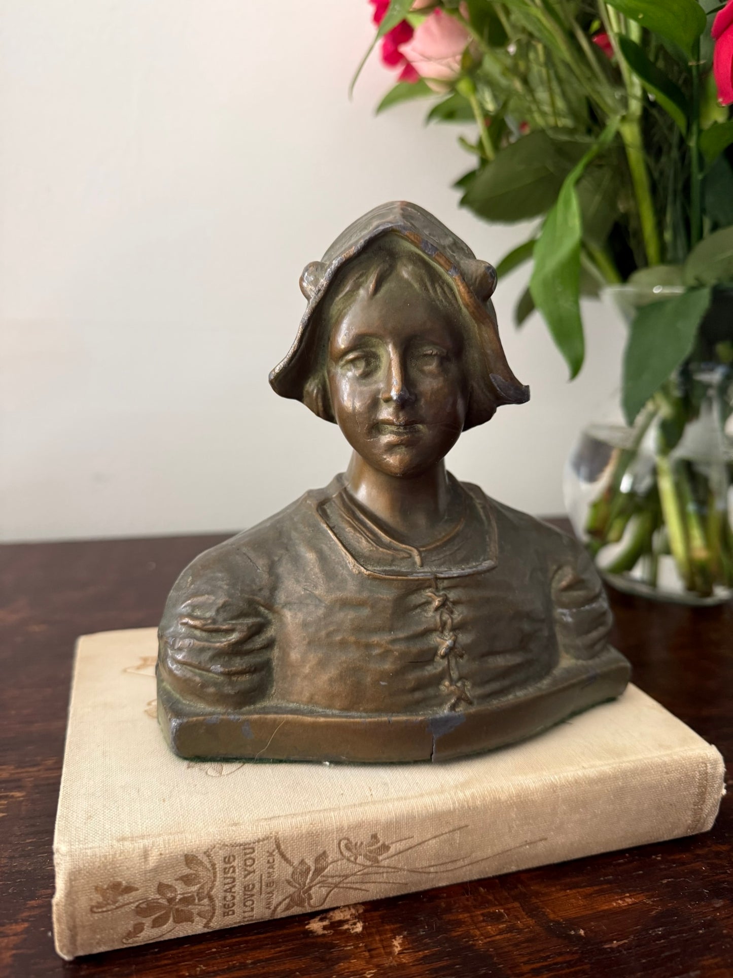 Cast Metal Beatrice Bust