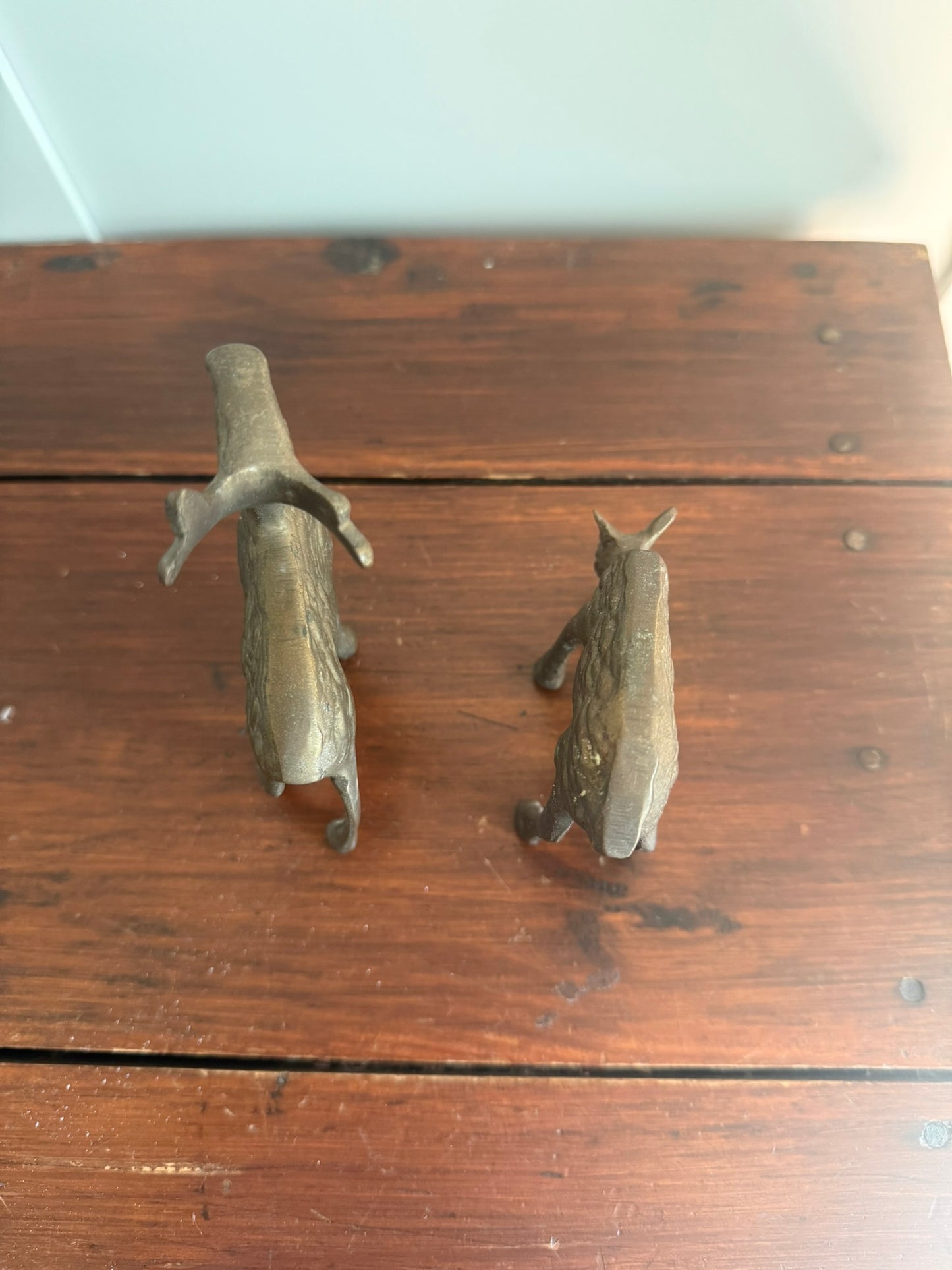 Pair of Brass Deer