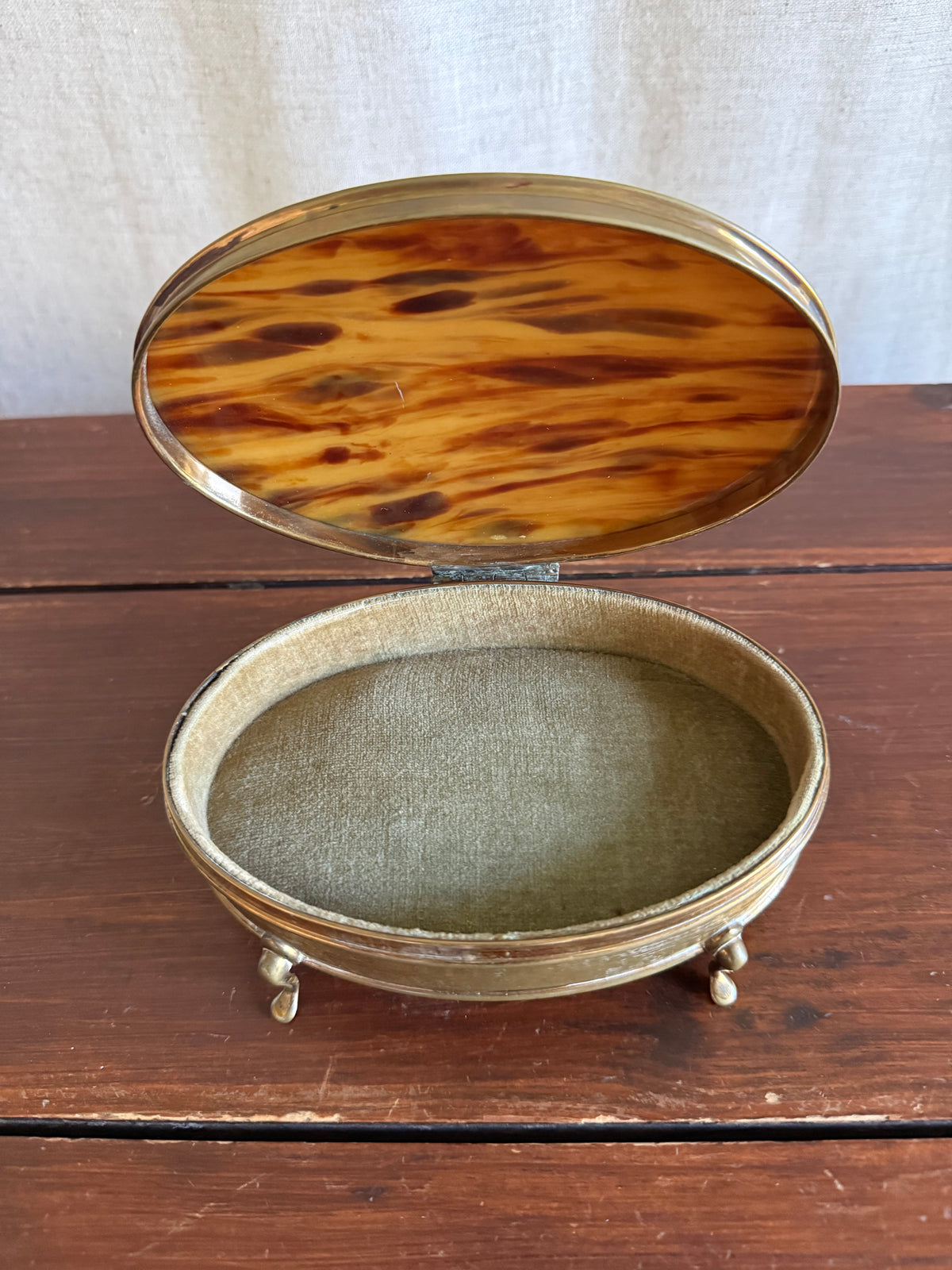 Faux Tortoiseshell Jewelry Casket