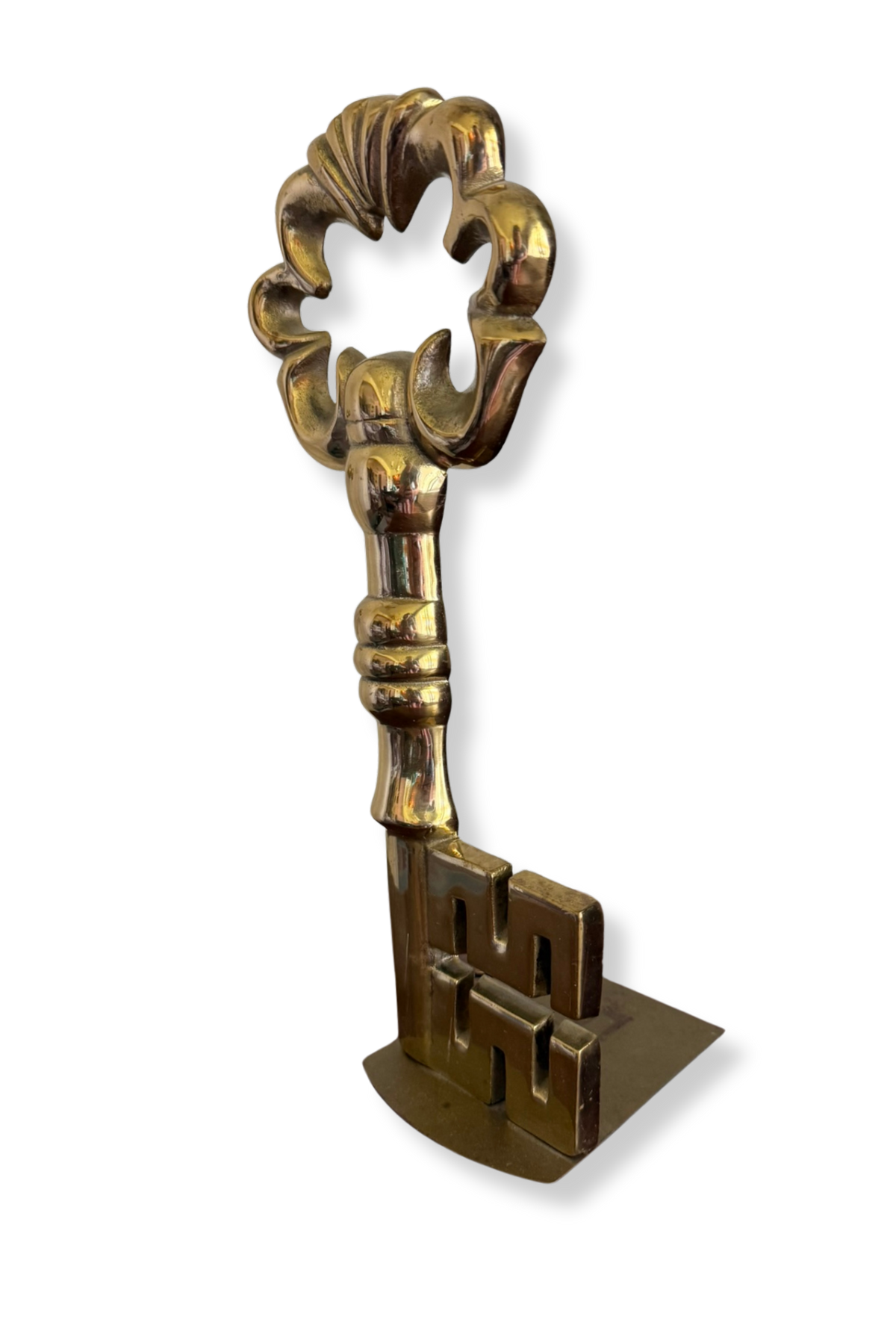 Vintage Brass Key Bookend