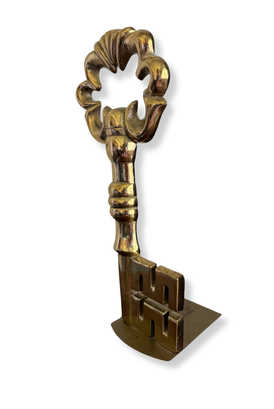 Vintage Brass Key Bookend