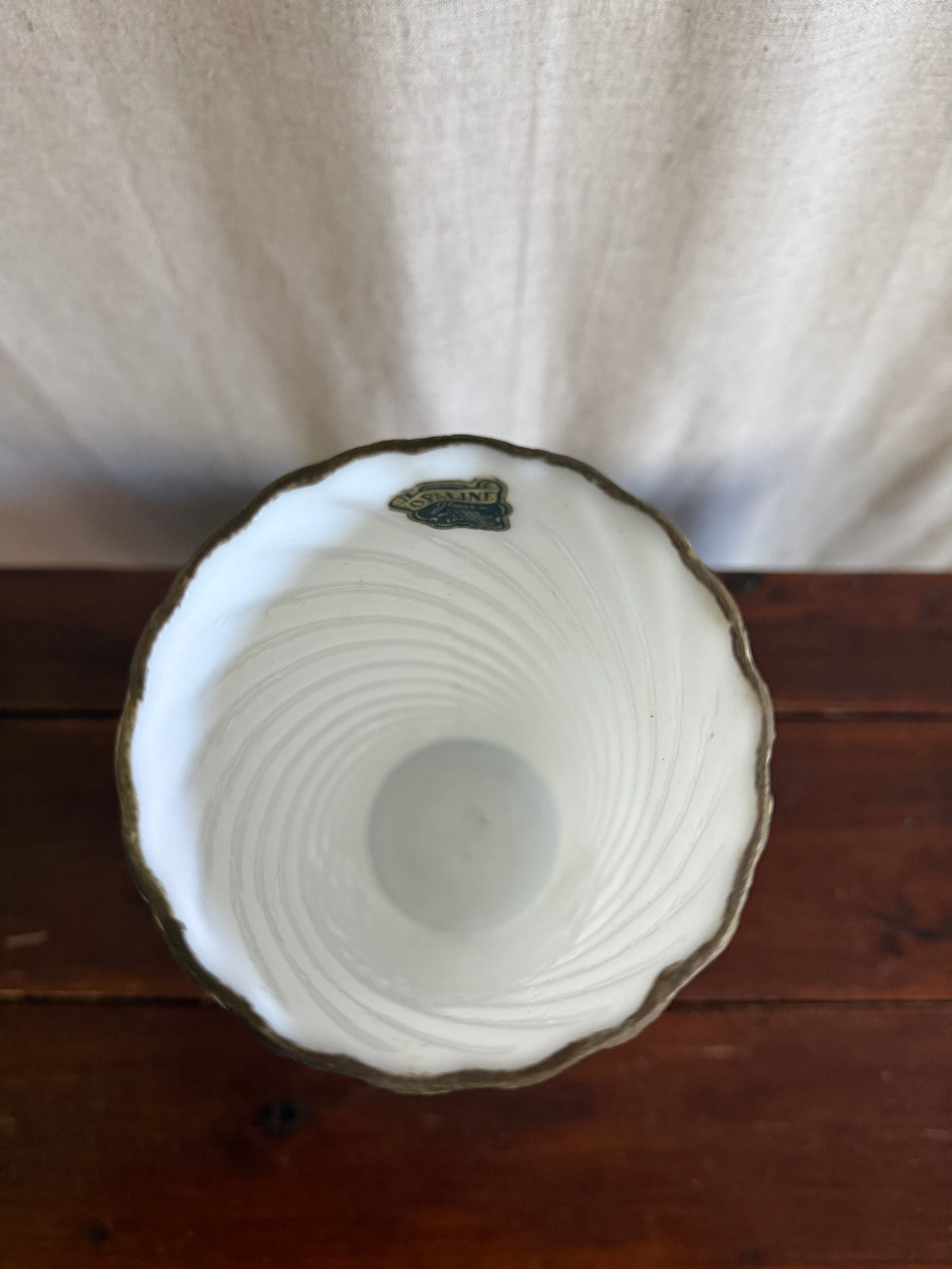 Tall UV Reactive Opaline Vase