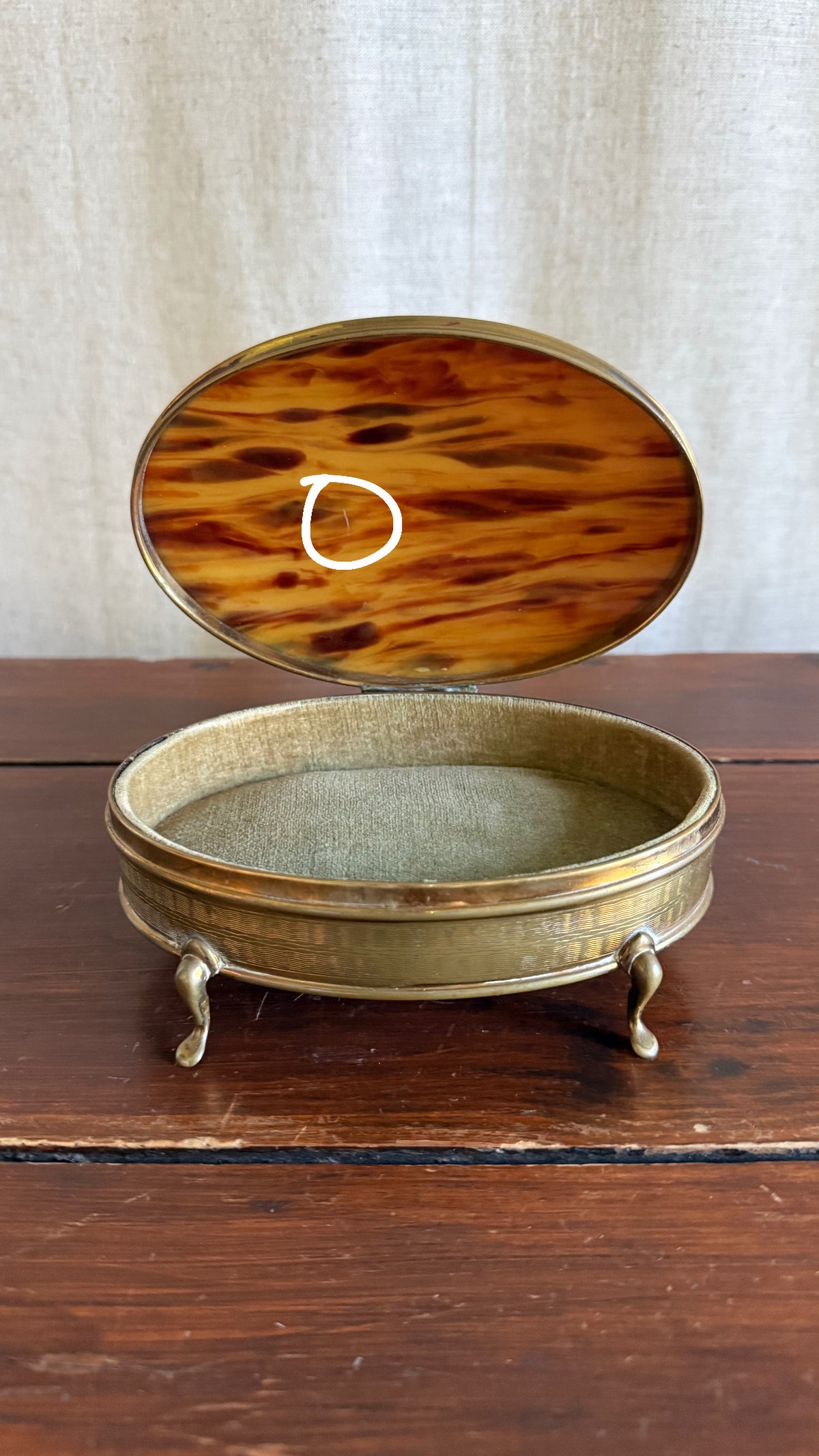 Faux Tortoiseshell Jewelry Casket