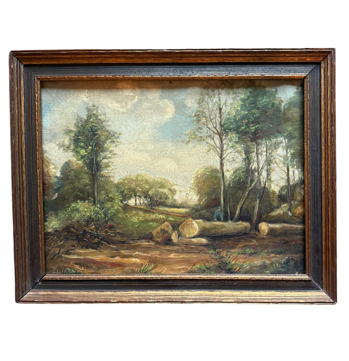 Framed Antique Landscape Painting