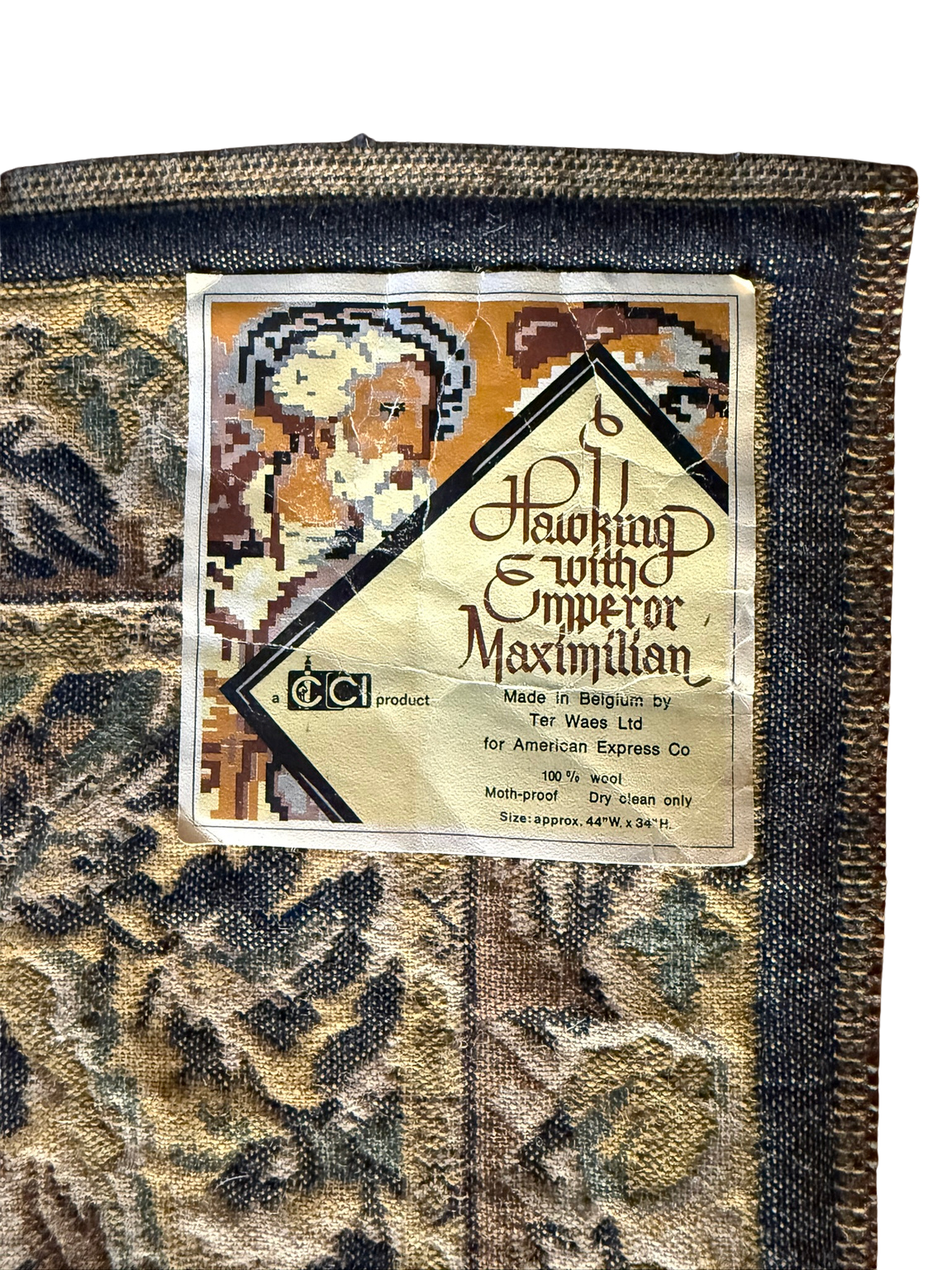 Hawking with Emperor Maximilian Belgian Wool Tapestry
