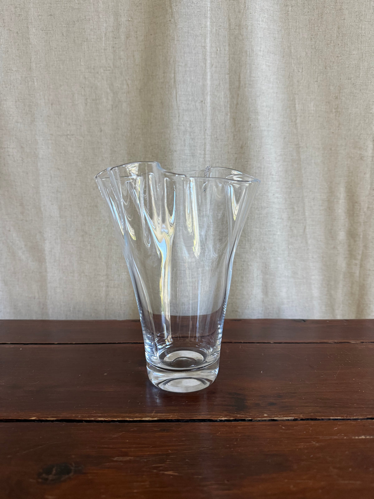 Glass Handkerchief Vase