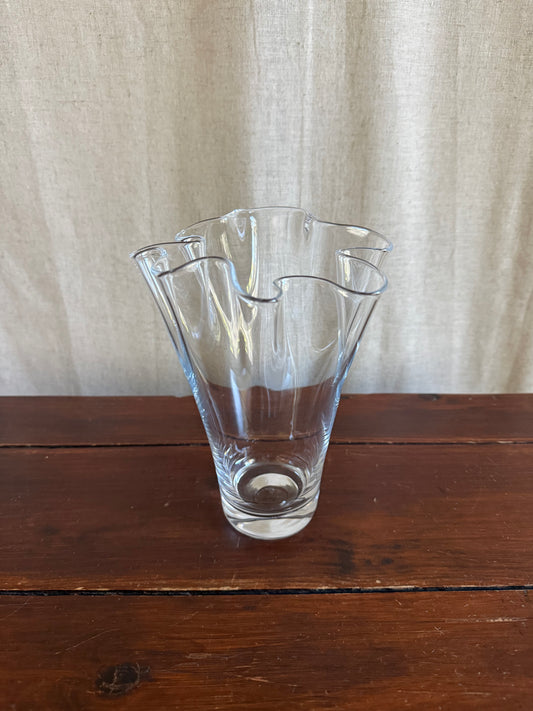 Glass Handkerchief Vase