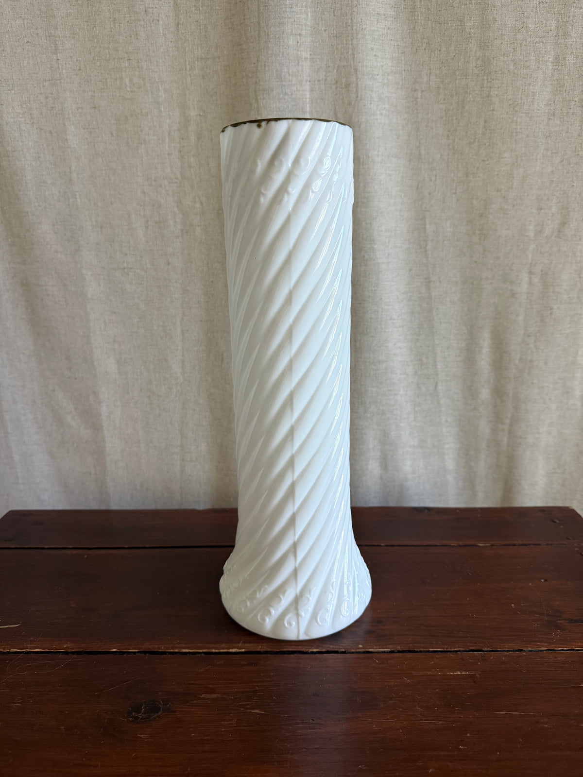 Tall UV Reactive Opaline Vase
