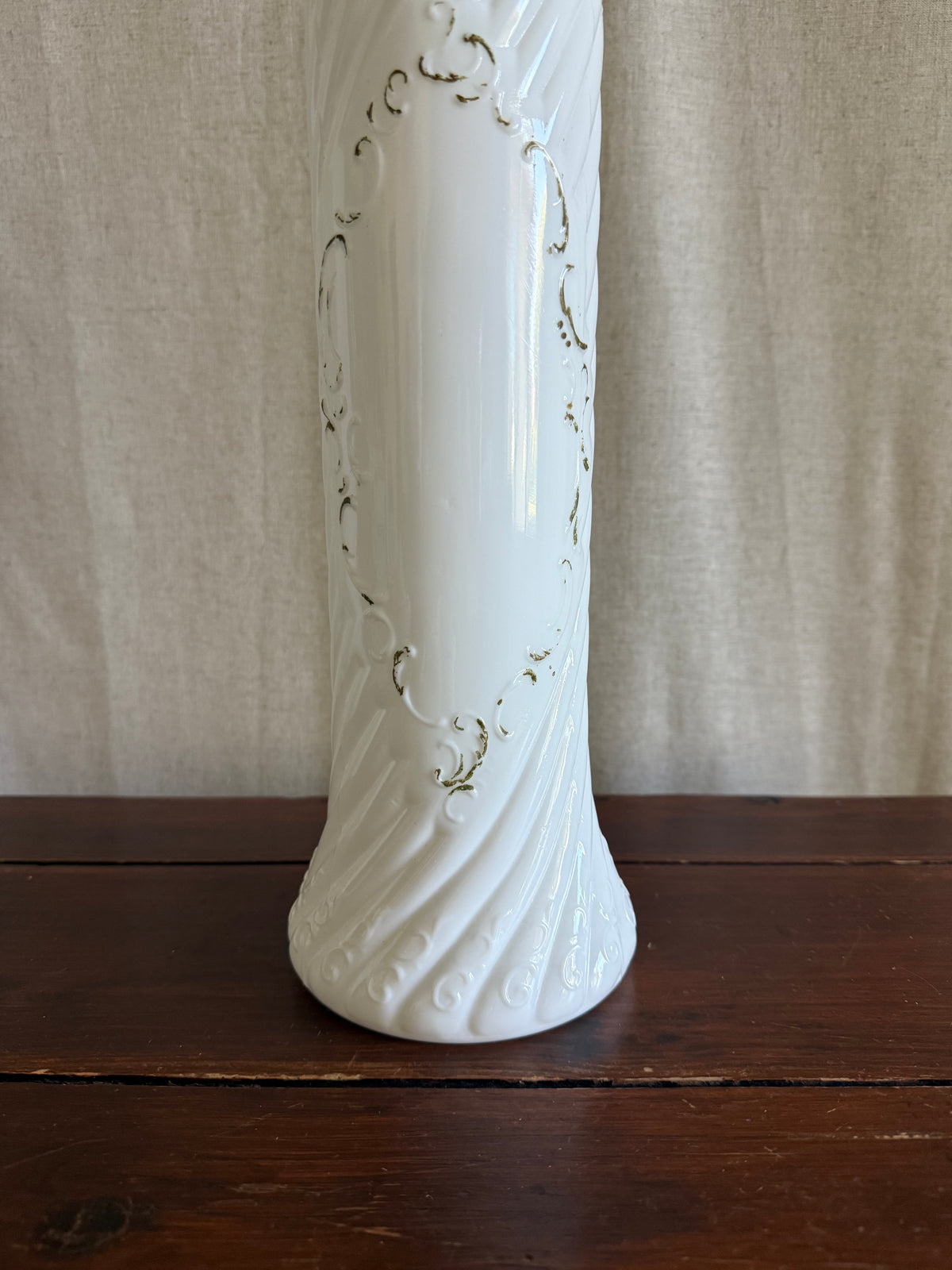 Tall UV Reactive Opaline Vase