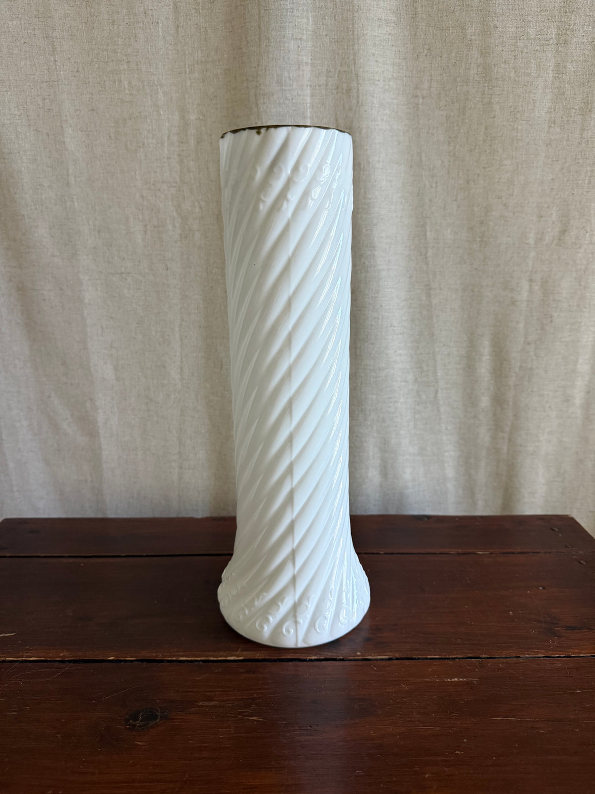Tall UV Reactive Opaline Vase