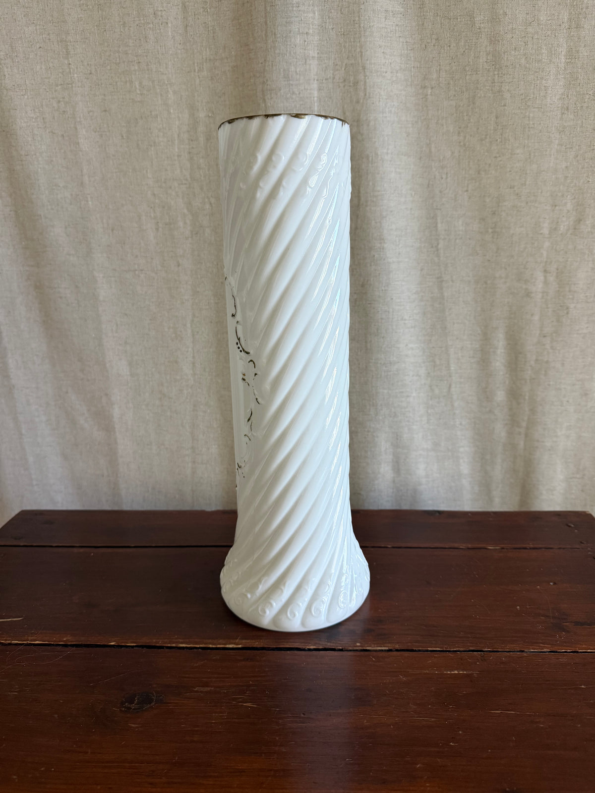 Tall UV Reactive Opaline Vase