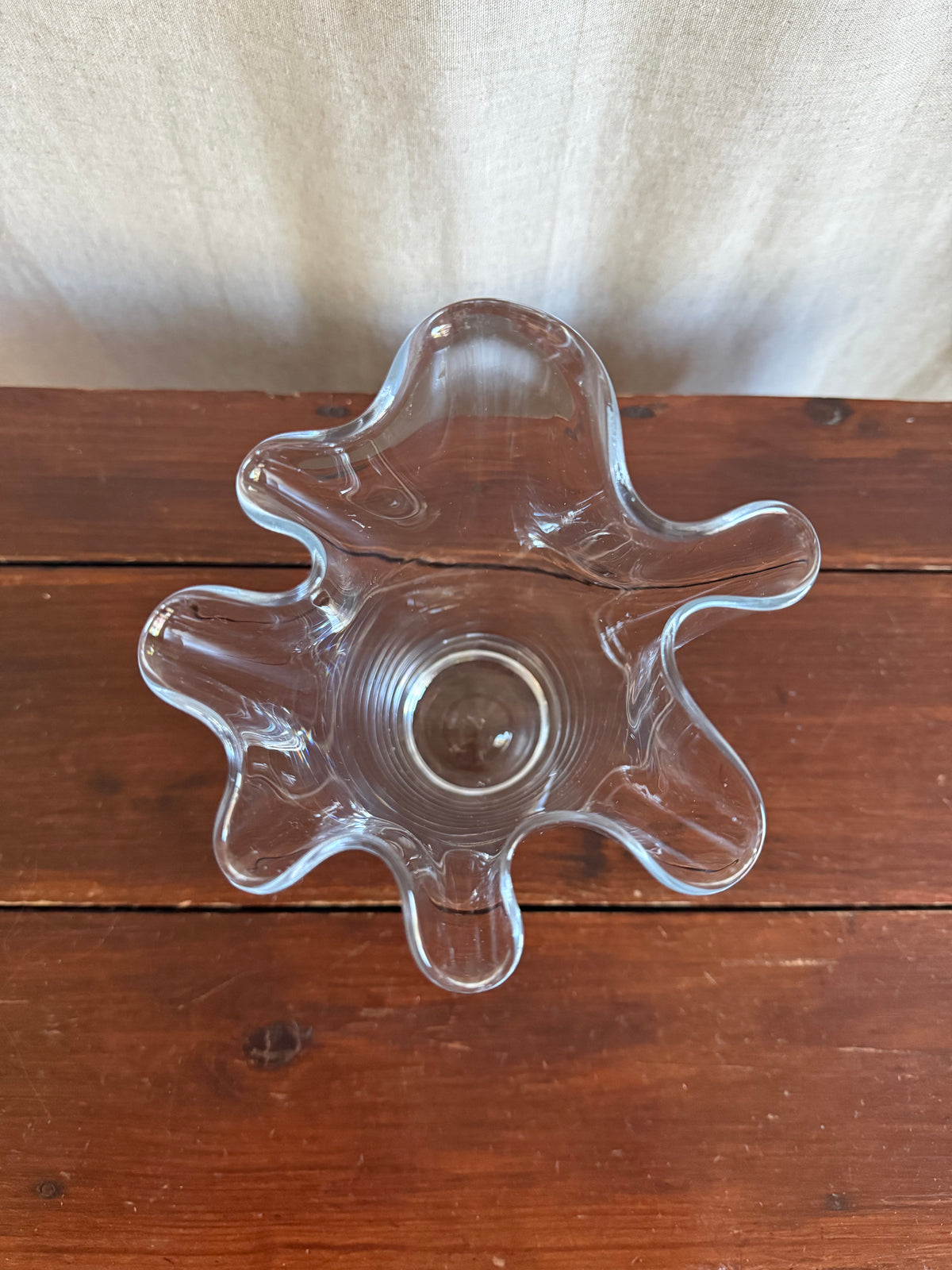 Glass Handkerchief Vase