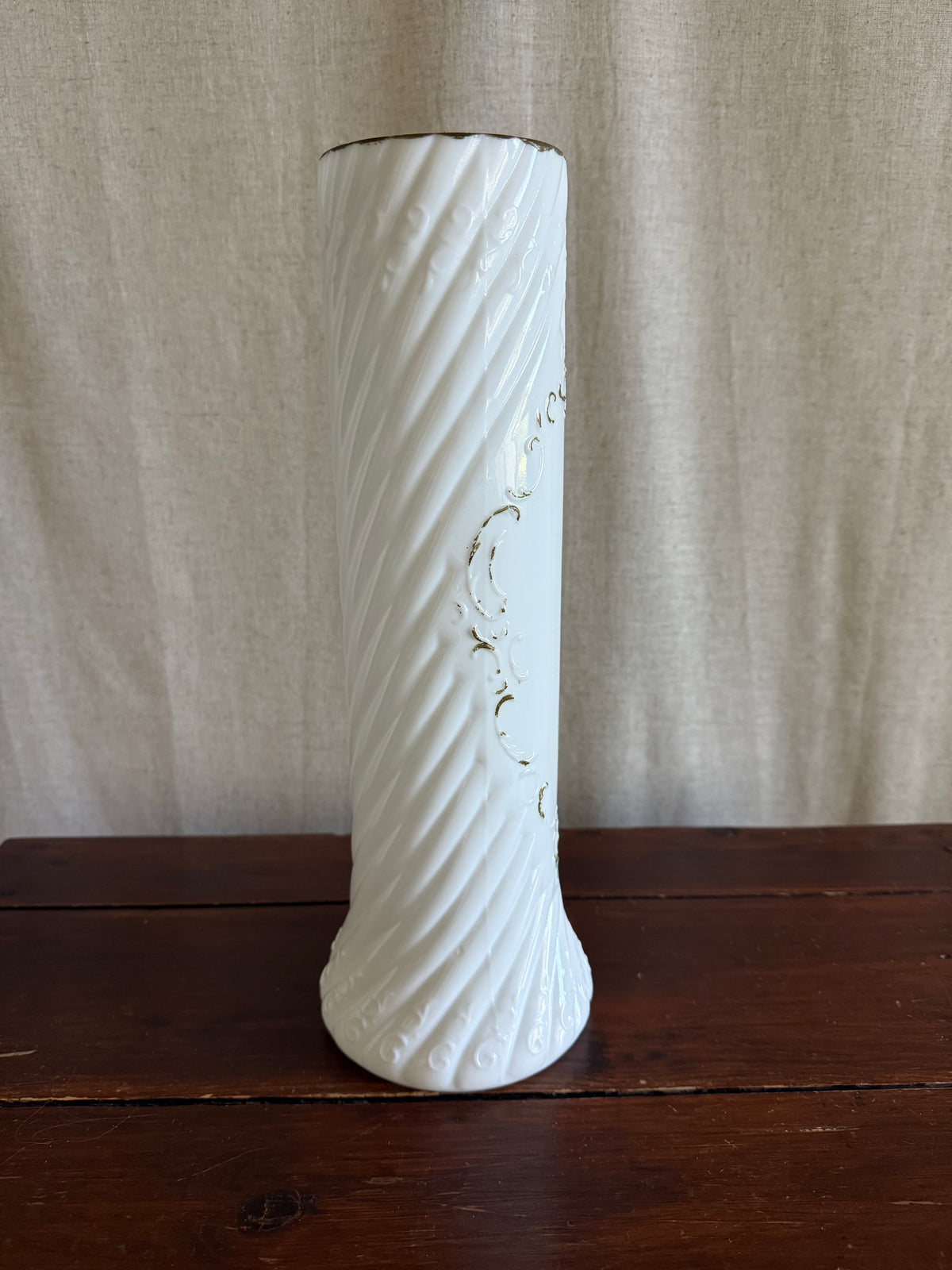 Tall UV Reactive Opaline Vase