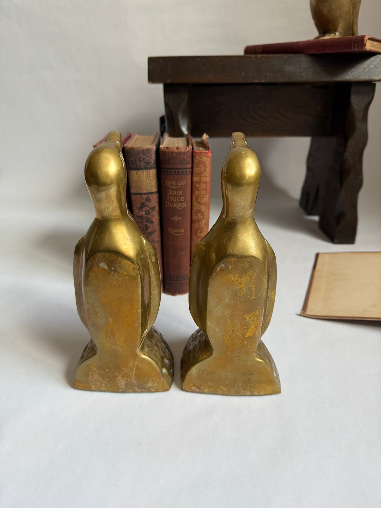Pair of Brass Penguin Bookends