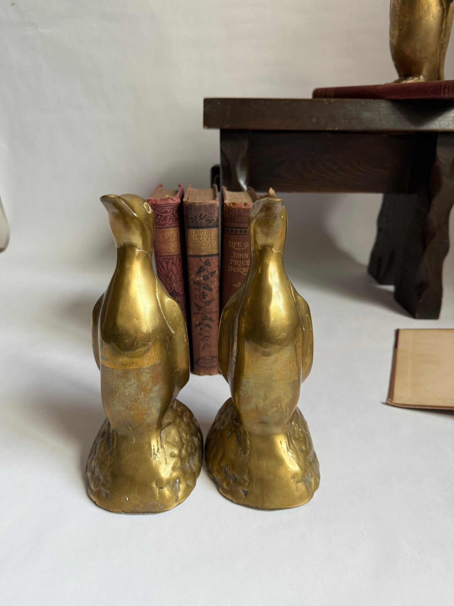 Pair of Brass Penguin Bookends