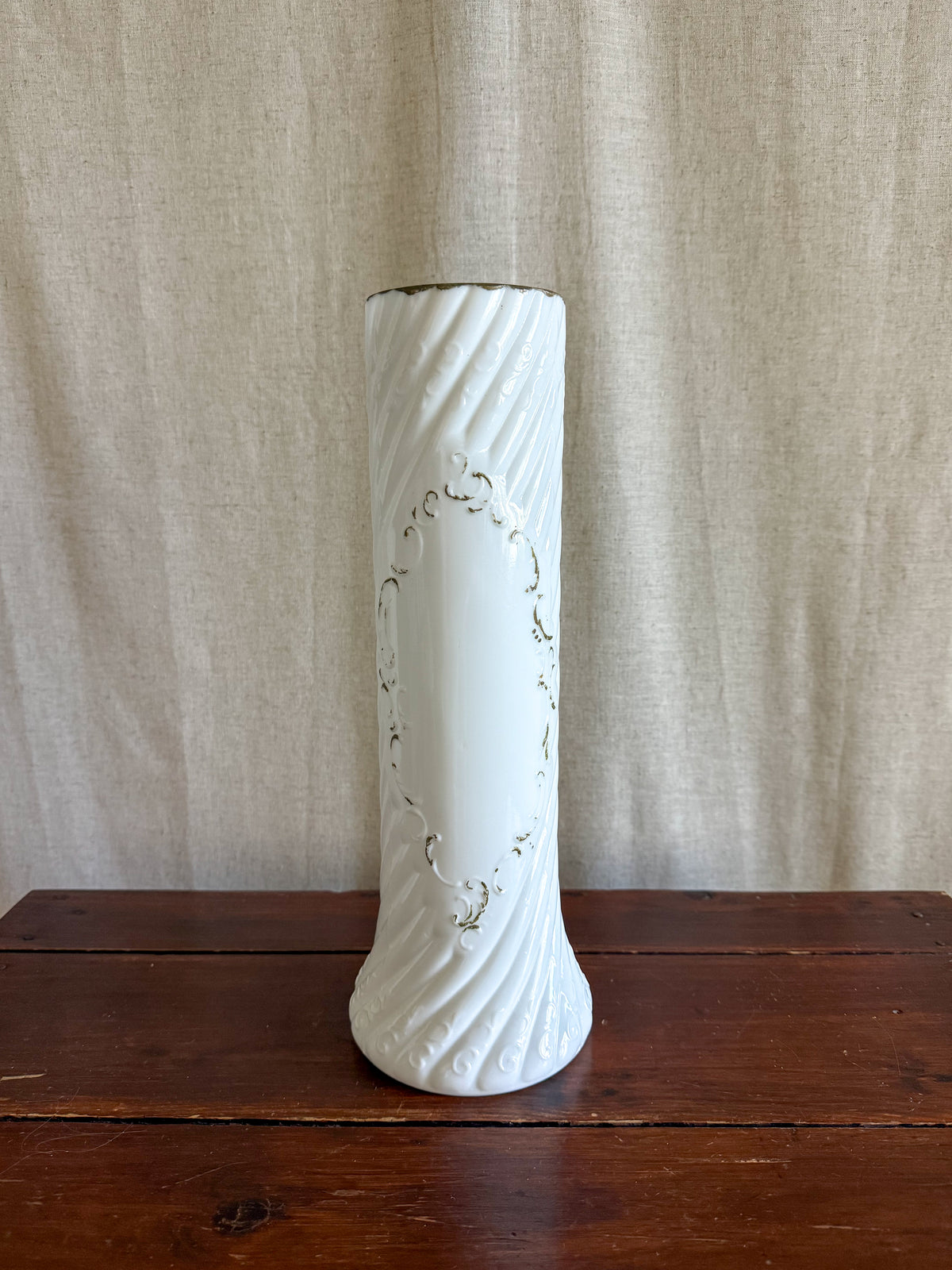 Tall UV Reactive Opaline Vase