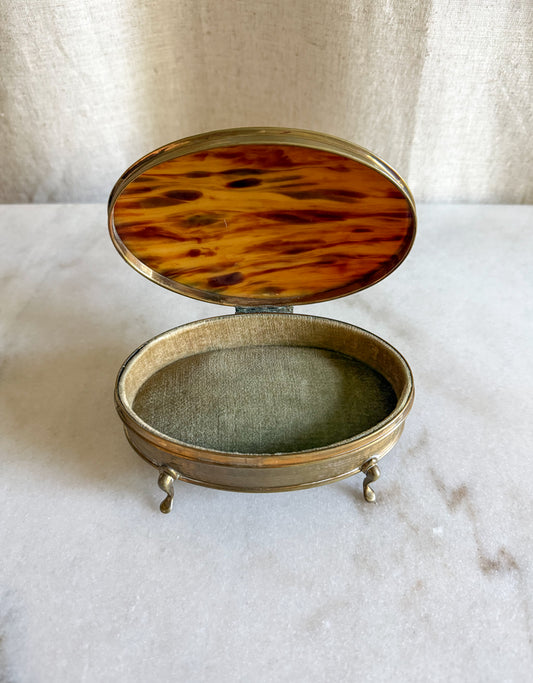 Faux Tortoiseshell Jewelry Casket