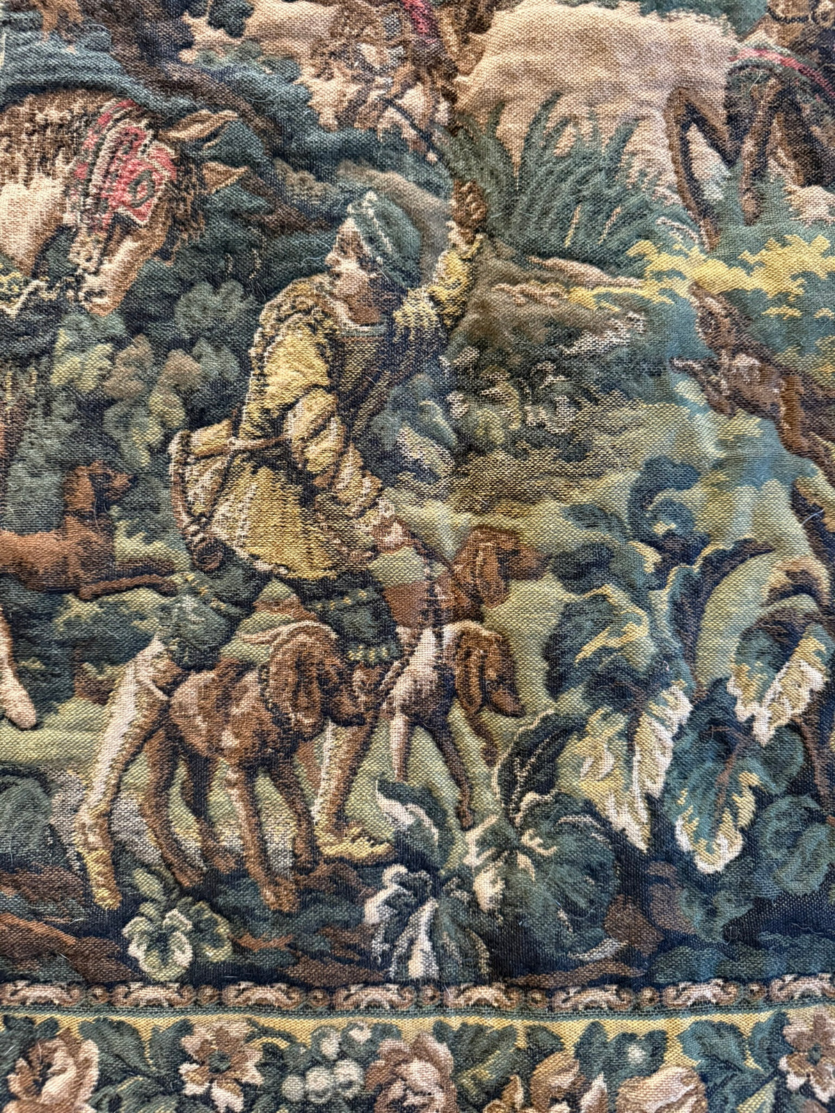 Hawking with Emperor Maximilian Belgian Wool Tapestry
