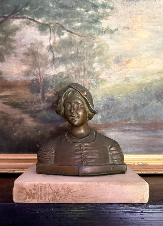 Cast Metal Beatrice Bust