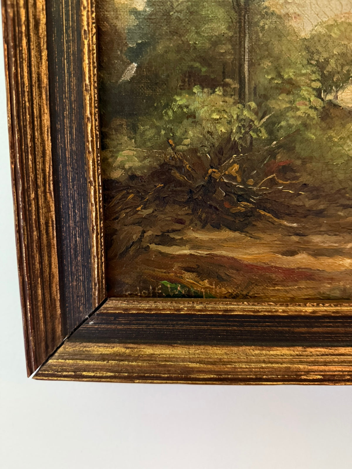 Framed Antique Landscape Painting