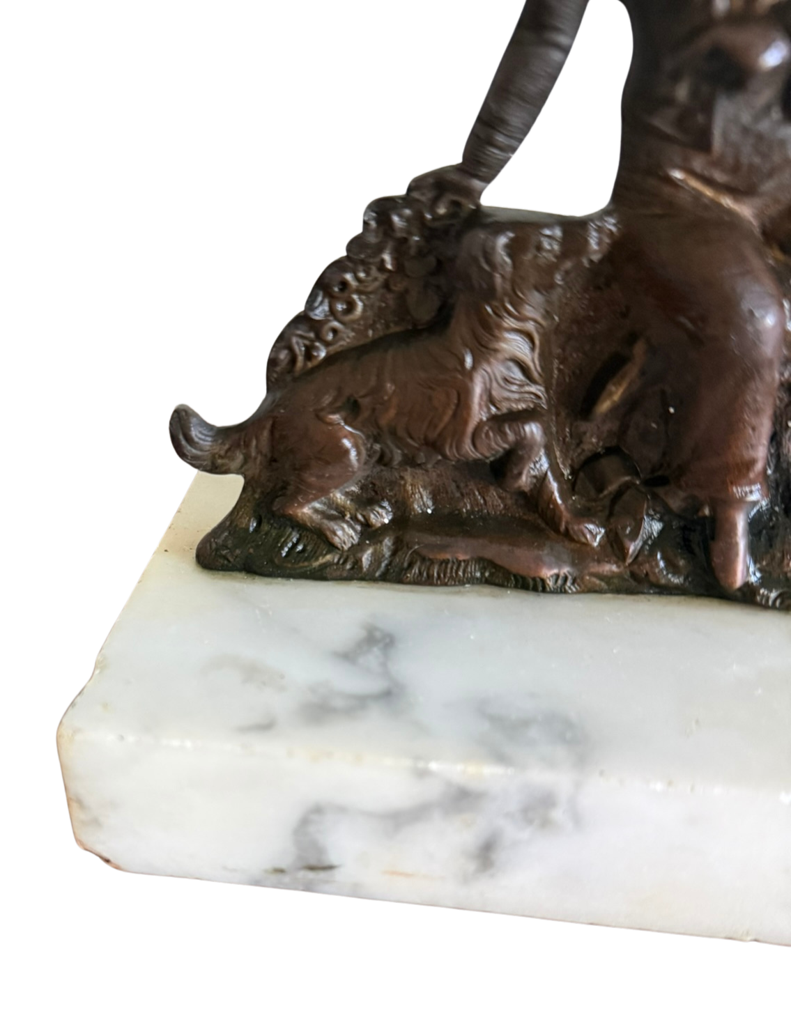 Pair of French Grandiole Candle Holders with Marble Bases