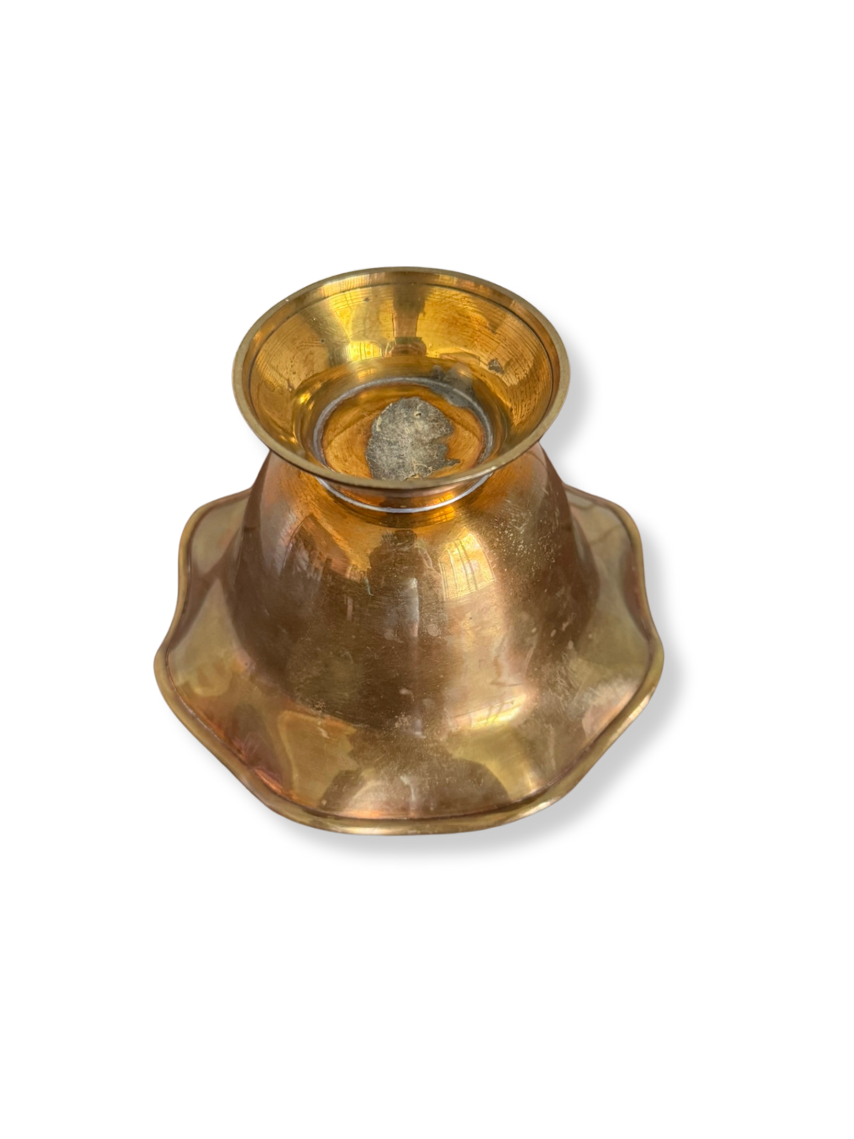 Brass Basket with Swing Handle and Bow